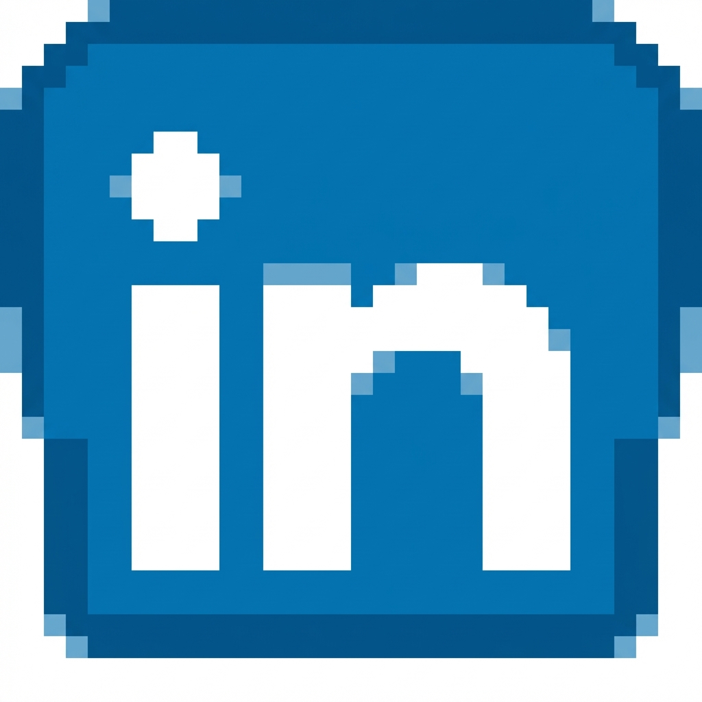 Linkedin Pixel Art style