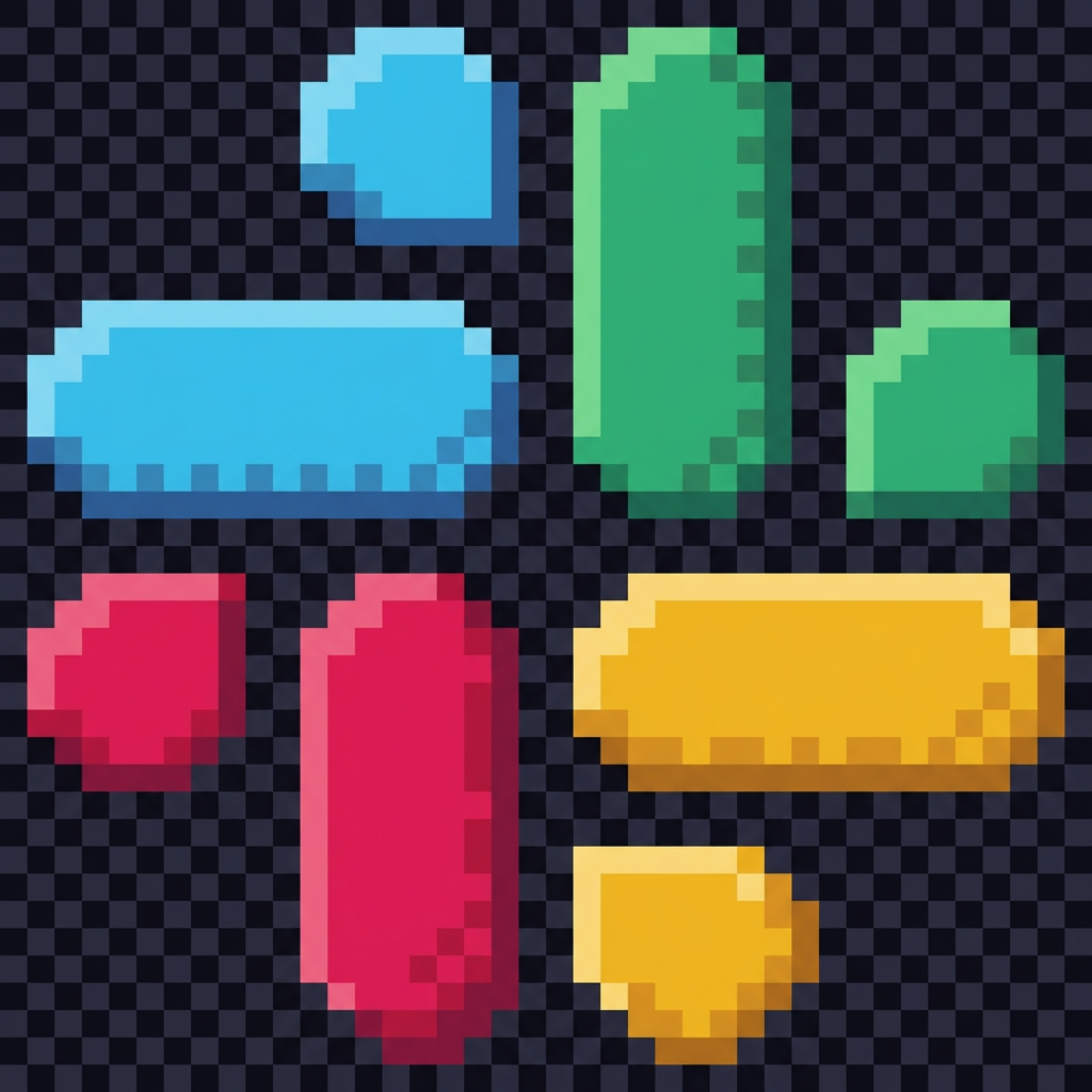 Slack Pixel Art style