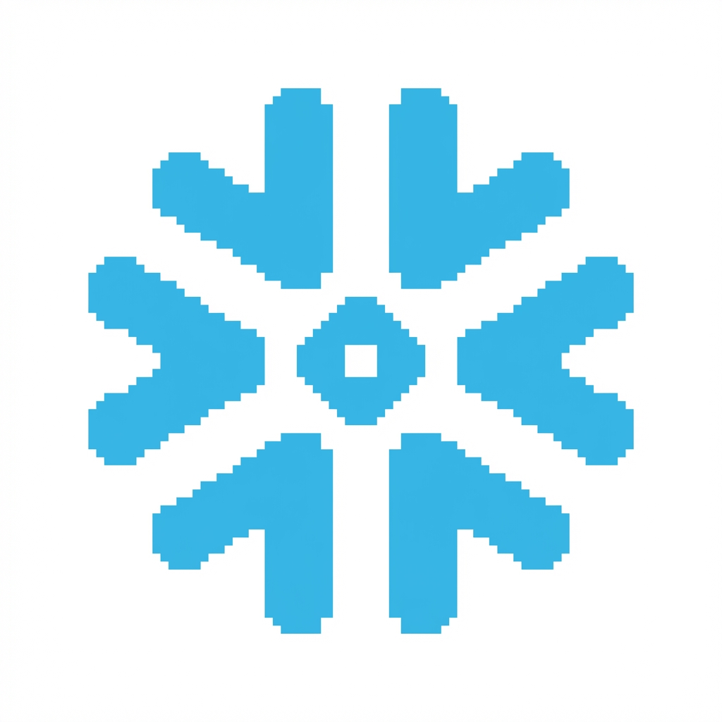 Snowflake Pixel Art style